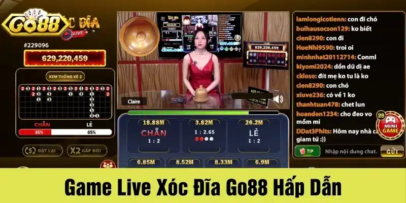 Game Xóc đĩa trực tuyến đang được cung cấp tại Go88