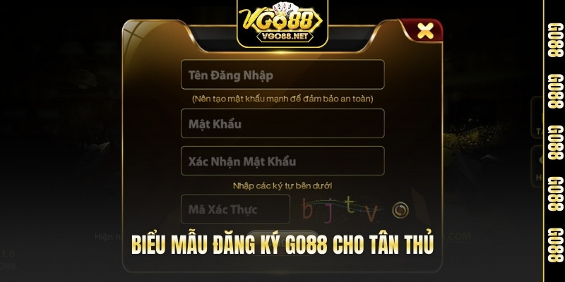 Biểu mẫu đăng ký Go88 cho tân thủ