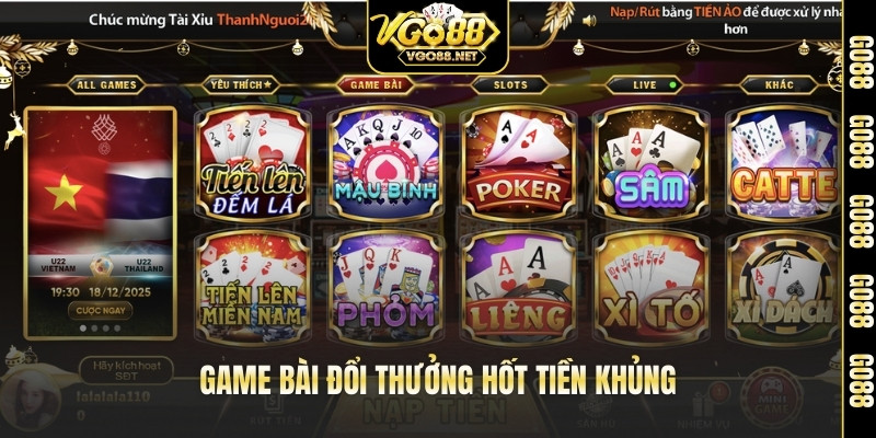 Game bài đổi thưởng hốt tiền khủng